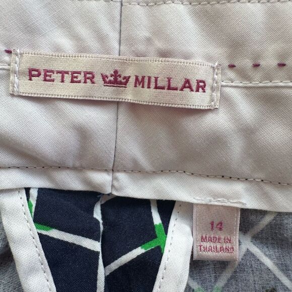 Peter Millar Blue/Green Patterned Golf Shorts Sz 14 Notre Dame Athletic Women’s - Picture 6 of 7